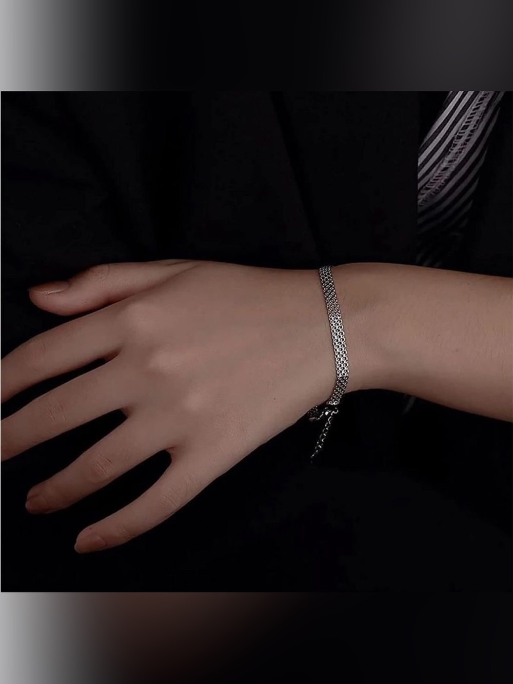 14k Silver Plated Mesh Bracelet